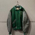 Used - "F" Leather Switching Stadium Jacket (BORO)