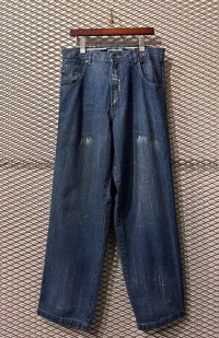 Pelle Pelle - Scratched Wide Denim Pants