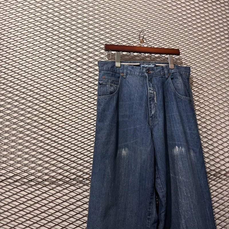 画像2: Pelle Pelle - Scratched Wide Denim Pants