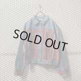 CHICO'S DESIGN - Ethnic Pattern Switching Denim Jacket