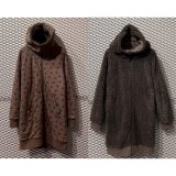 HYSTERIC GLAMOUR - Bear & Boa Reversible Long Zip-up Hoodie