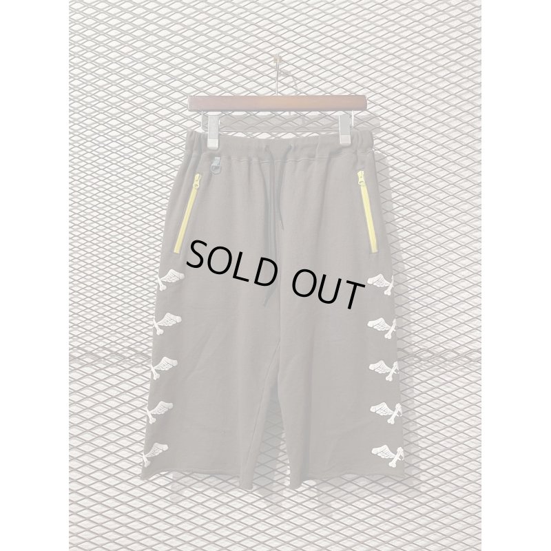 画像1: JieDa - Bone x Feather Cropped Sweat Pants