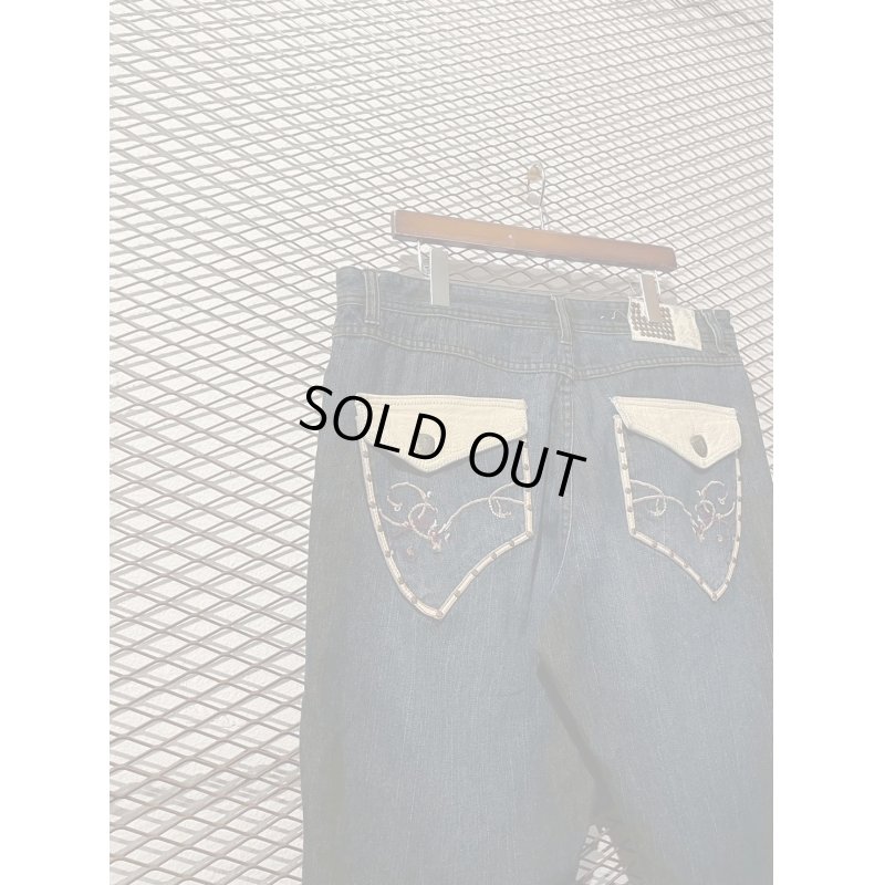 画像2: PELLE PELLE - Stud Decorated Wide Denim Pants