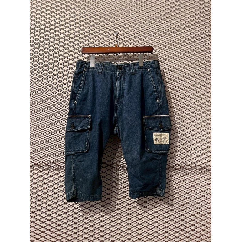 画像1: NEIGHBORHOOD - Cropped Denim Cargo Pants