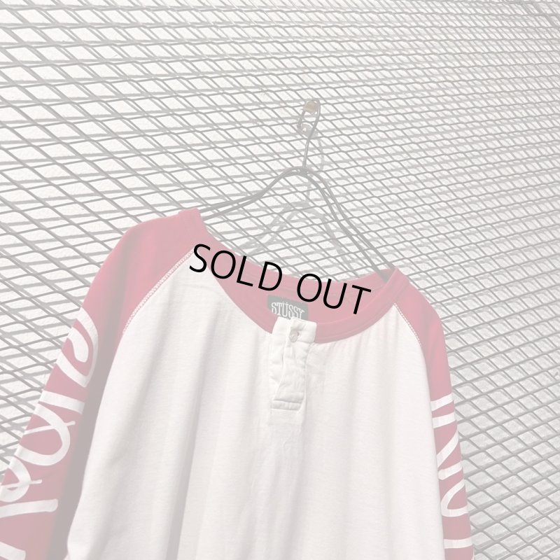 画像2: STUSSY - Henley Neck Raglan Tee