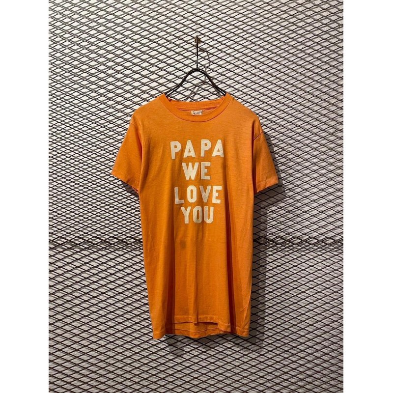 画像1: Vintage - 80's "PAPA" Tee (BORO)