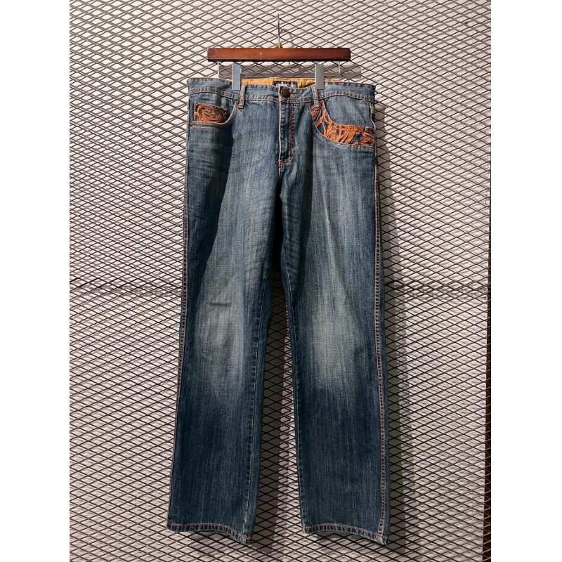 画像2: Pelle Pelle - 00's Embroidered Wide Denim Pants