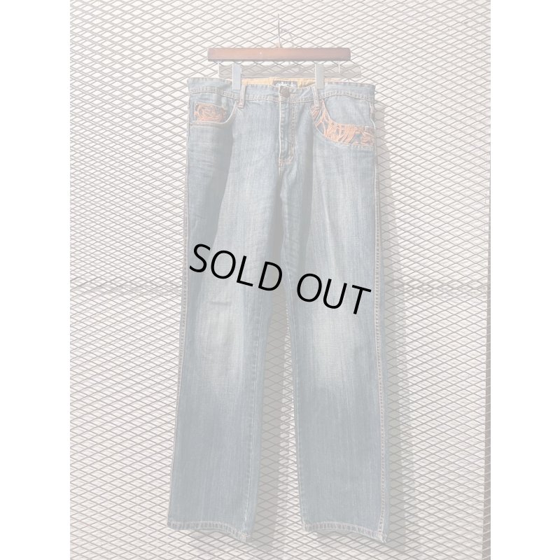 画像2: Pelle Pelle - 00's Embroidered Wide Denim Pants