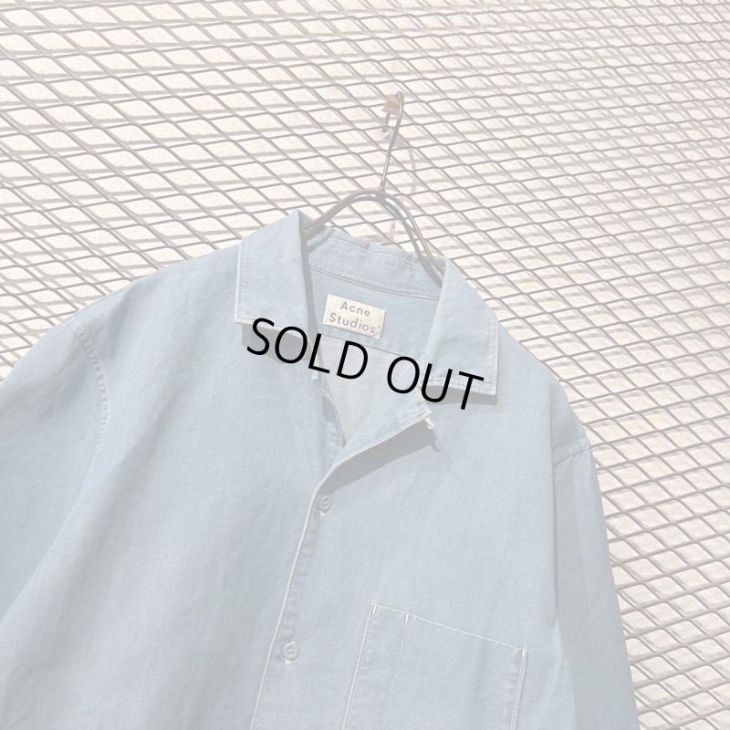 画像2: Acne - S/S Open Collar Denim Shirt