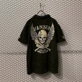 VANSON - Skull Embroidery Crinkled Polo Shirt