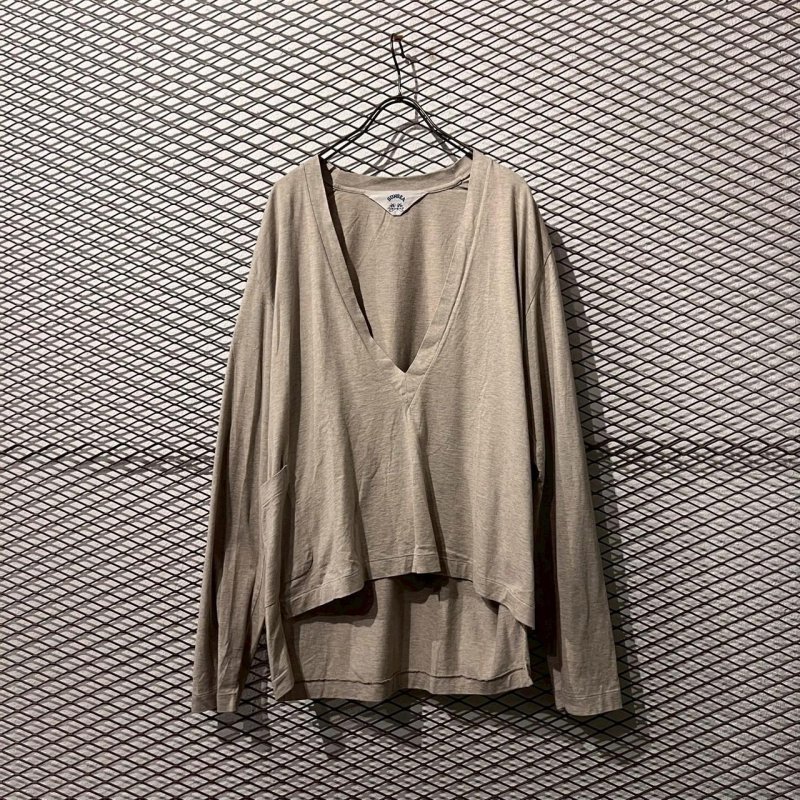 画像1: SUN SEA - V-neck L/S Tee