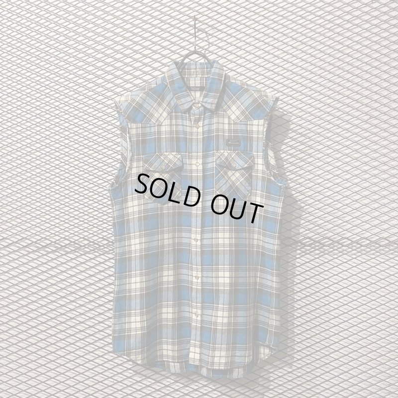 画像1: UNDERCOVER - 09S/S Check Nosleeve Shirt