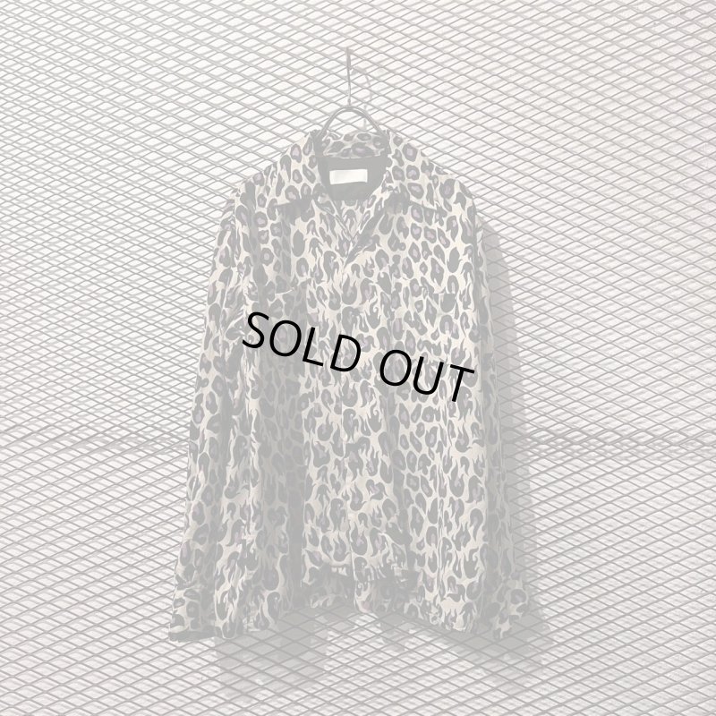 画像1: NEON SIGN - Fire Heart Leopard Open Collar Shirt