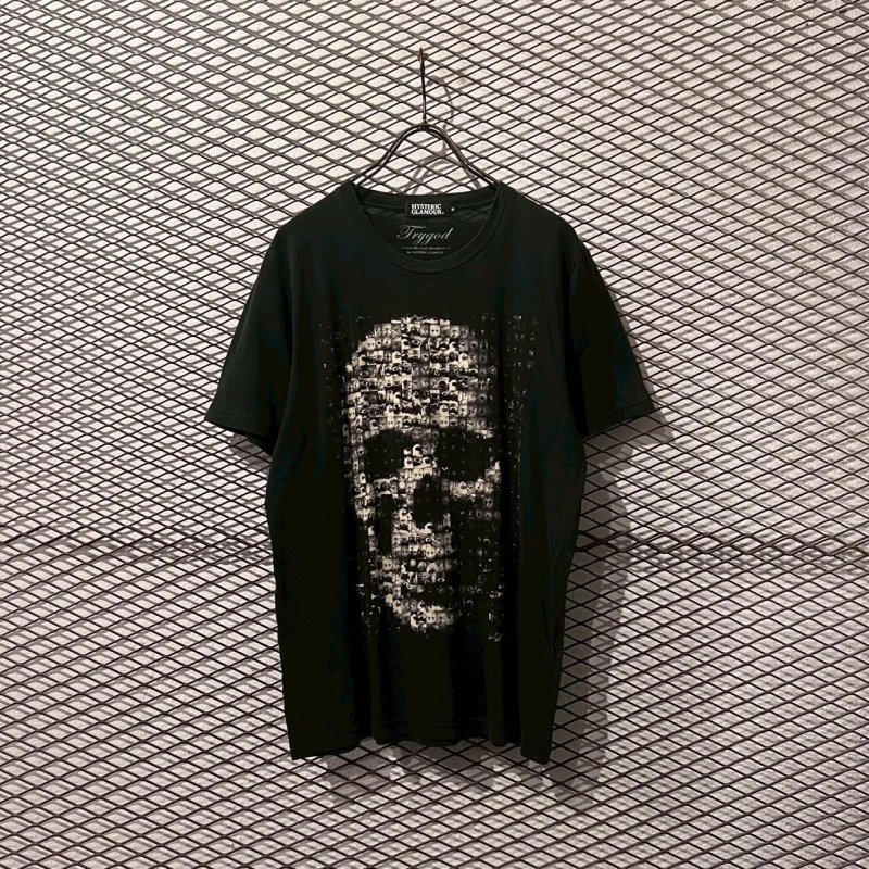 画像1: HYSTERIC GLAMOUR - "Trygod" Skull Collage Tee
