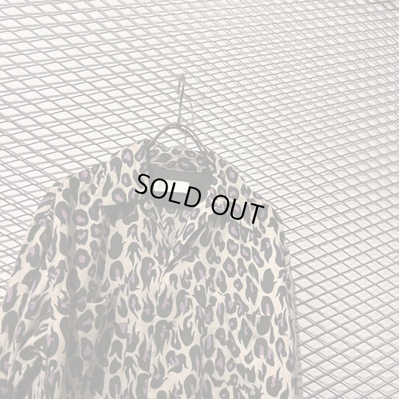 画像2: NEON SIGN - Fire Heart Leopard Open Collar Shirt