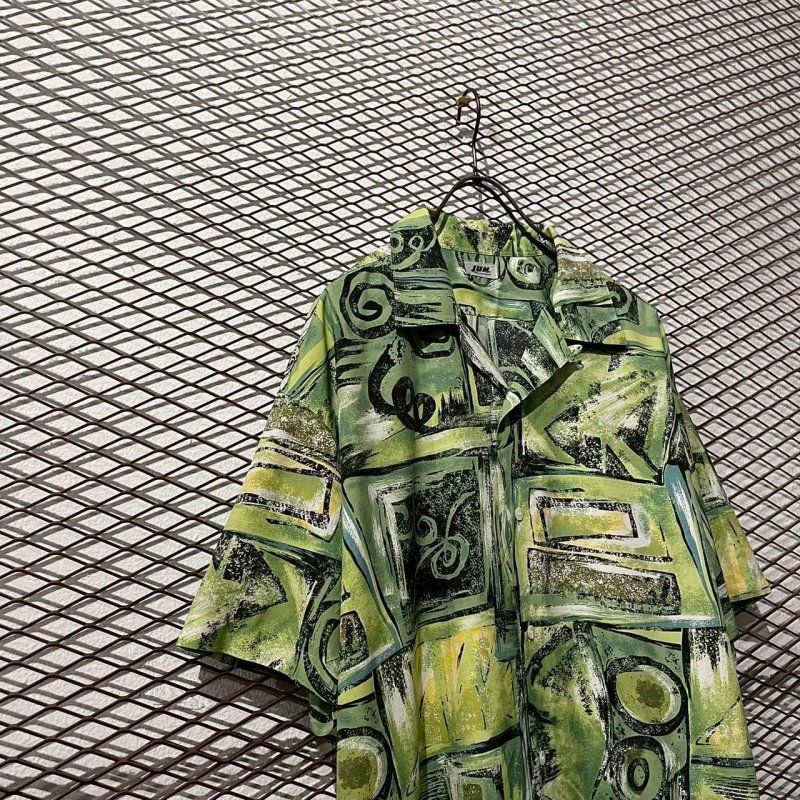 画像2: JUN MEN - 90's Art Pattern Open Collar S/S Shirt