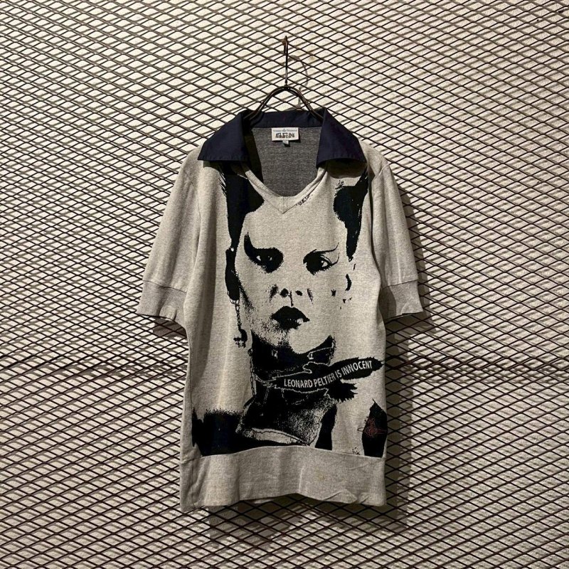画像1: Vivienne Westwood MAN - 90's Graphic Knit Polo Shirt (Leica)