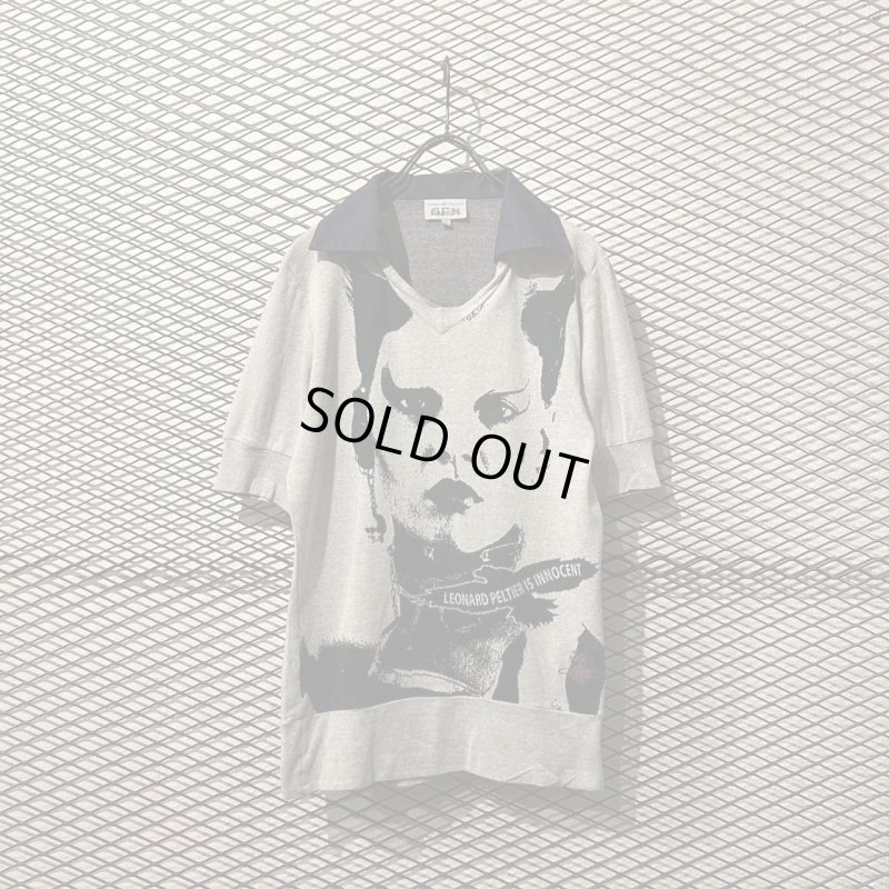 画像1: Vivienne Westwood MAN - 90's Graphic Knit Polo Shirt (Leica)