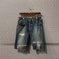 HYSTERIC GLAMOUR - Studded & Repaired Denim Shorts