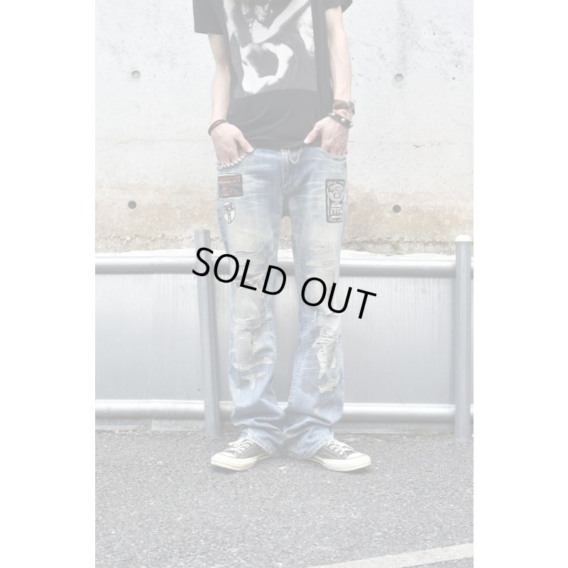 画像2: REDPEPPER - Patch&Damage Repair Denim Pants
