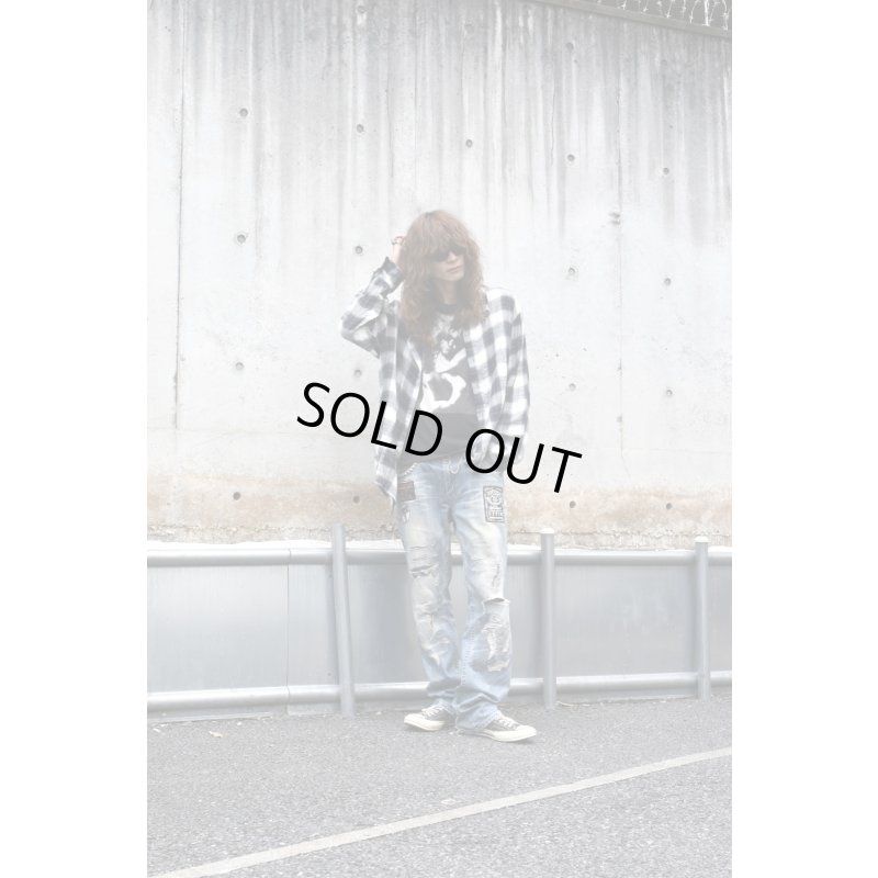 画像1: REDPEPPER - Patch&Damage Repair Denim Pants