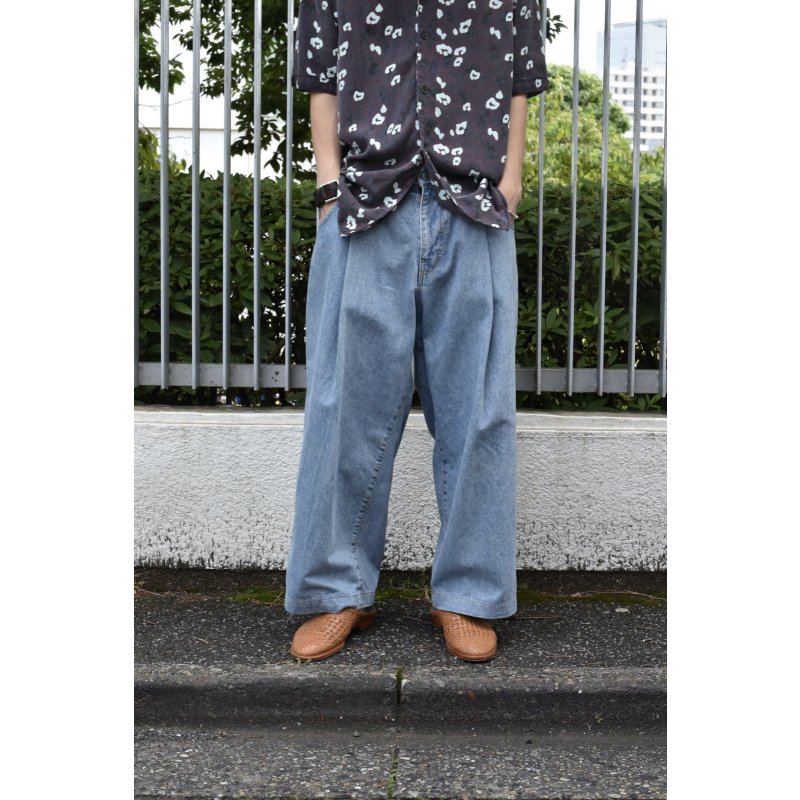 画像2: NEON SIGN - 1-Tuck Easy Wide Denim Pants