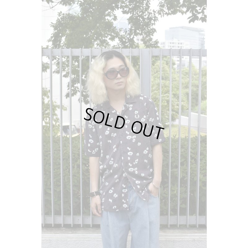 画像1: FRED PERRY - Leopard Open Collar S/S Shirt