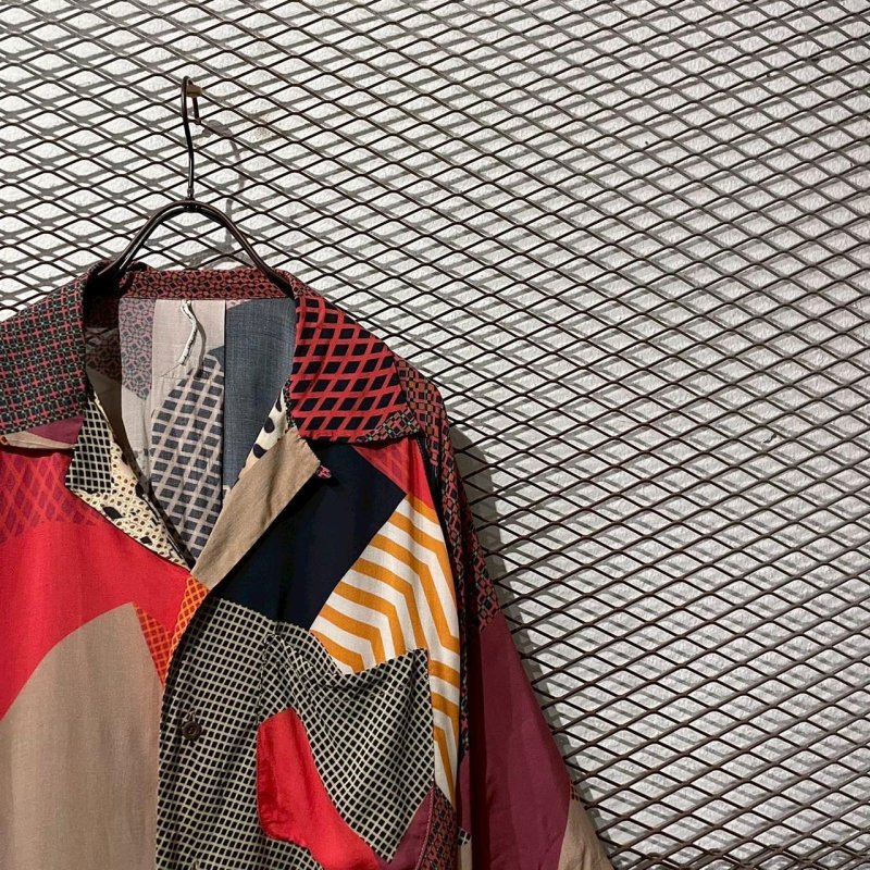画像4: m's braque - Crazy Pattern Open Collar Shirt