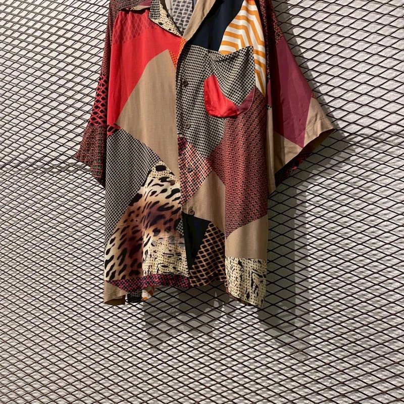 画像3: m's braque - Crazy Pattern Open Collar Shirt