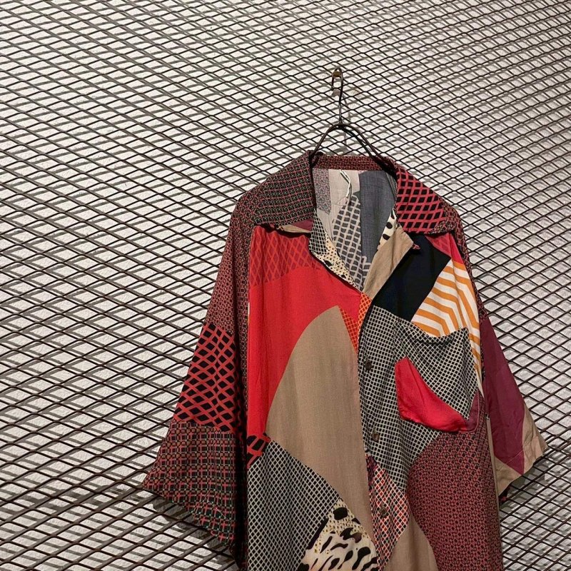 画像2: m's braque - Crazy Pattern Open Collar Shirt