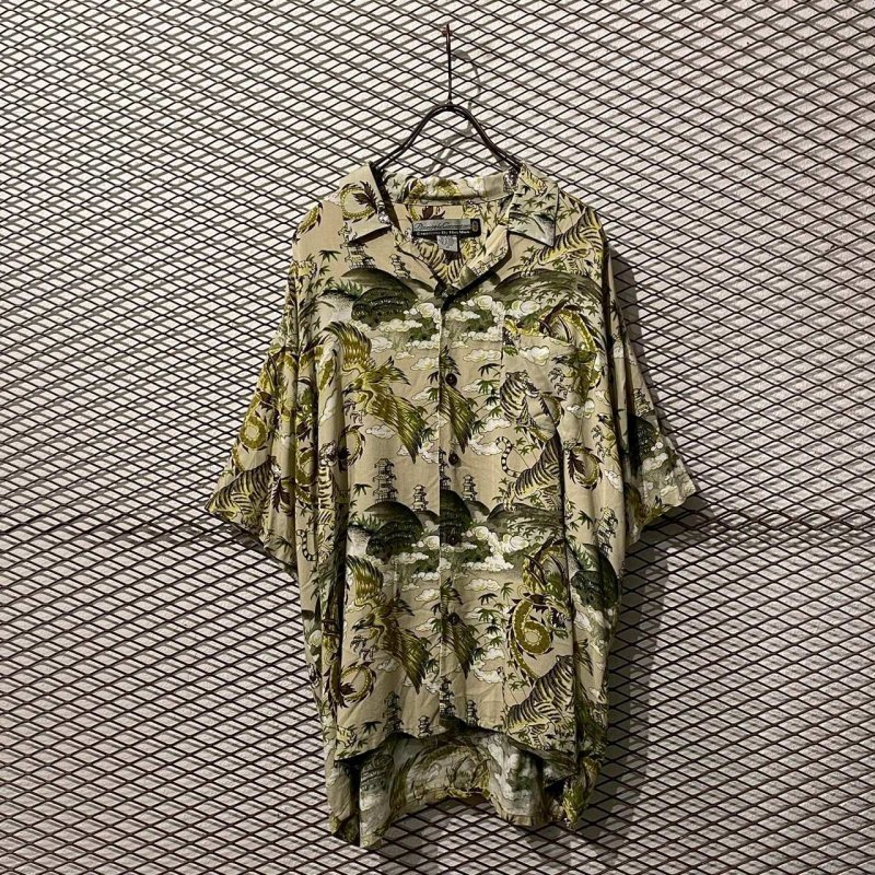 画像1: Used - Tiger&Dragon Open Collar S/S Shirt
