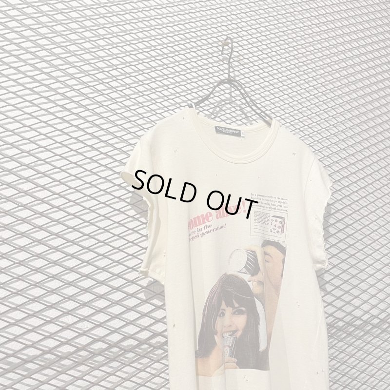 画像2: DOLCE & GABBANA - Cut Off Damage Tee