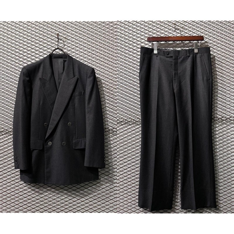 画像1: LANVIN - メタルボタン4Bダブルセットアップ (ダメージあり)