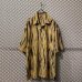画像1: Used - Art Pattern Open Collar S/S Shirt (1)