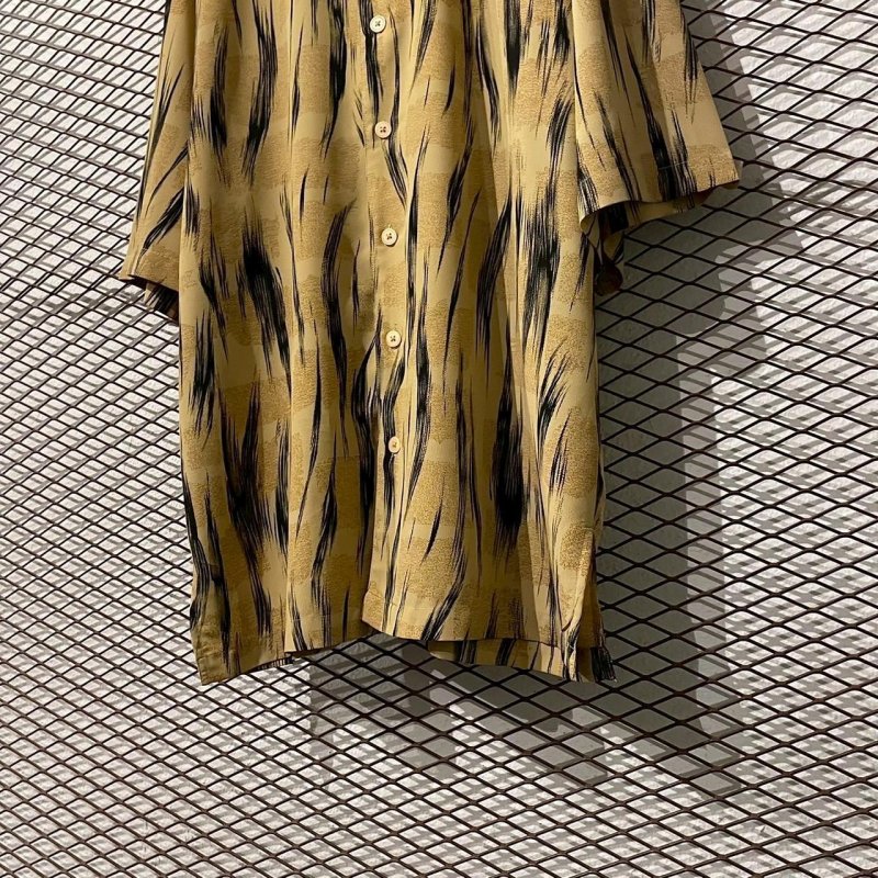 画像3: Used - Art Pattern Open Collar S/S Shirt