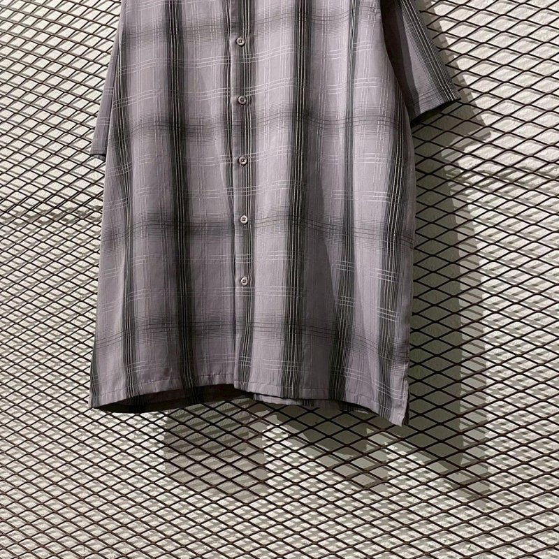 画像3: Used - Ombre Check Open Collar S/S Shirt