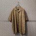 画像1: Eddie Bauer - Paisley Pattern Open Collar Linen S/S Shirt (1)