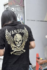 VANSON - Skull Embroidery Crinkled Polo Shirt