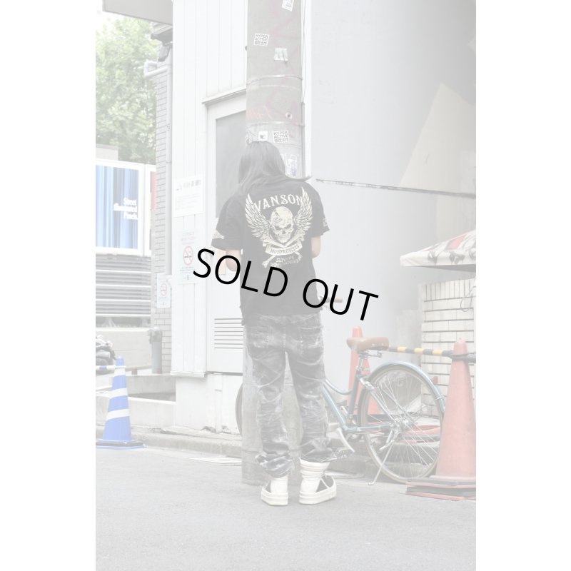 画像2: VANSON - Skull Embroidery Crinkled Polo Shirt