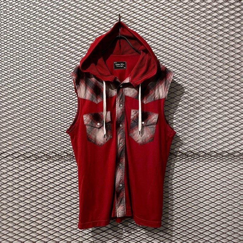 画像1: Number (N)ine - 07S/S Hooded Switching Western Nosleeve Shirt