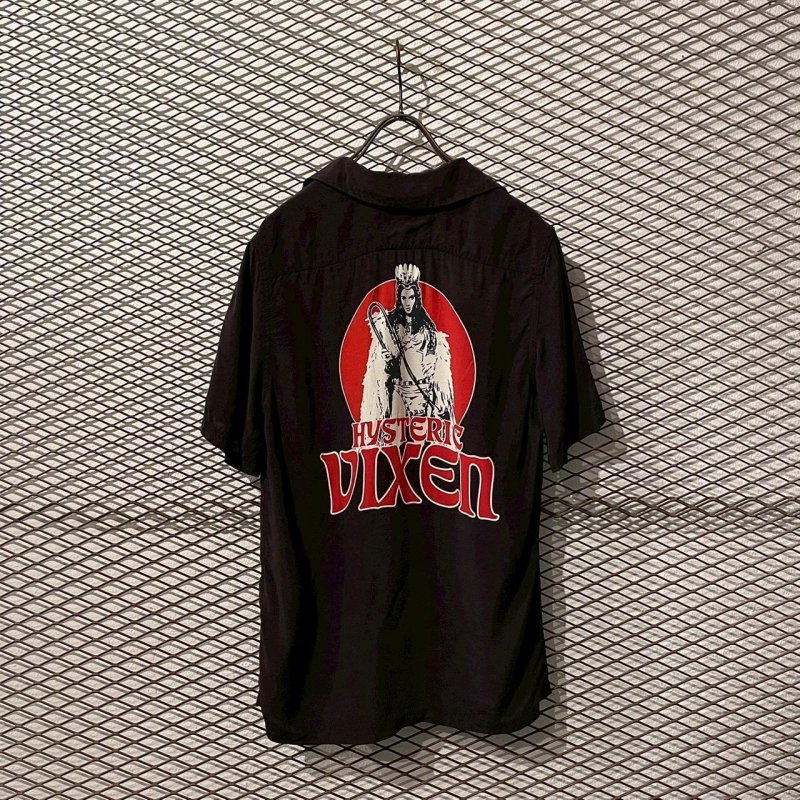 画像1: HYSTERIC GLAMOUR - 90's "VIXEN" Open Collar S/S Shirt