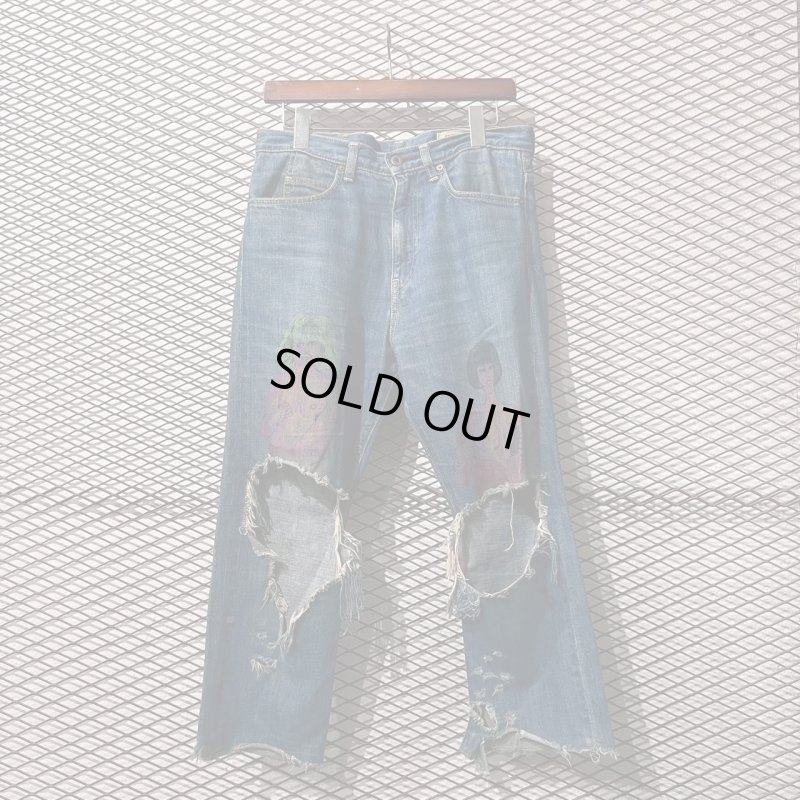 画像1: KAPITAL - Paint Damaged Denim Pants