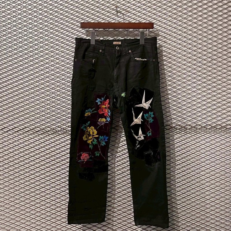 画像1: KAPITAL - Embroidery Denim Pants
