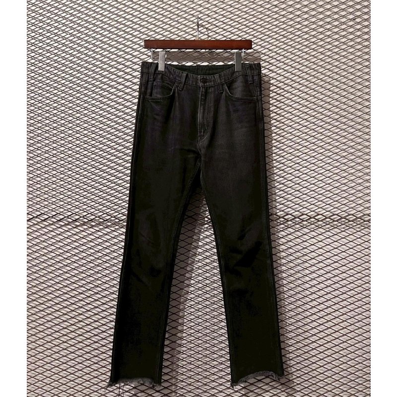 画像1: UNUSED - Cut-off Denim Pants (Black)