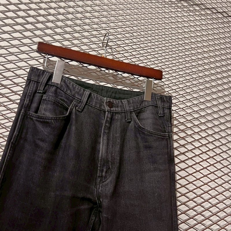 画像2: UNUSED - Cut-off Denim Pants (Black)