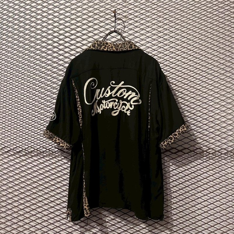 画像1: VANSON - Leopard Switching Bowling S/S Shirt