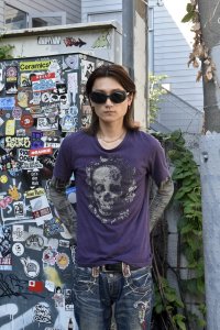 Used - Decorative Skull Tee