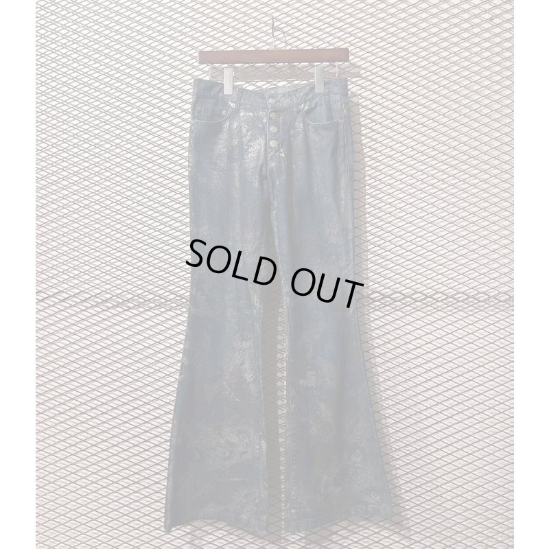 画像1: TORNADO MART - Botanical Flared Denim Pants