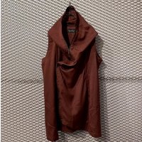 TORNADO MART - Draped Zip-up Hooded Vest