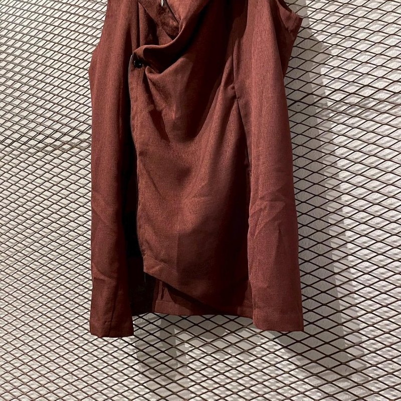 画像3: TORNADO MART - Draped Zip-up Hooded Vest